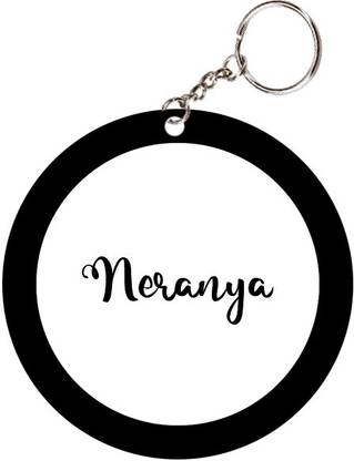 SY Gifts Neranya Name Black Keychain Key Chain