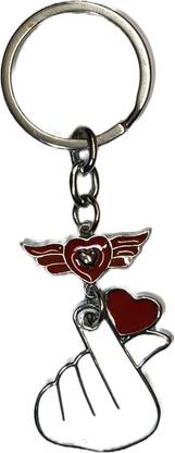 IDOLFIND Korean Finger Heart Key Chain