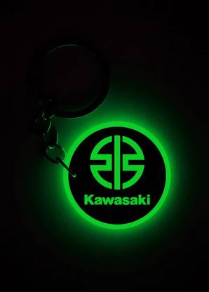 Jarvis JarvisCo KAWASAKI Bike Logo|Glow In Dark|Scratchproof Keychain (Green) Key Chain