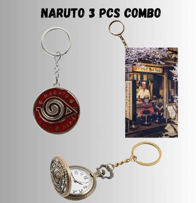 Hariyaali Enterprises LLP Naruto NARUTO EATING RAMEN AT THE RAMEN STORE Unique Style 3 pcs Combo Key Chain