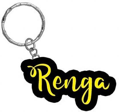 SY Gifts Renga Name Black Yellow Name Keychain Key Chain