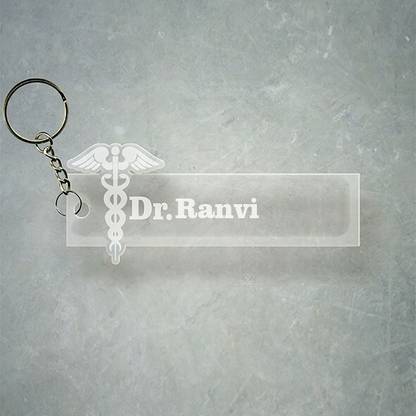 SY Gifts Doctor Logo Desigh With Ranvi Name Key Chain