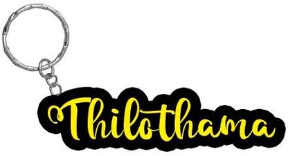 SY Gifts Thilothama Name Black Yellow Name Keychain Key Chain