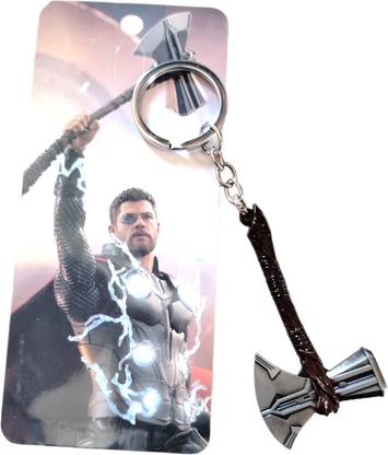 Deethyas Fashion Avengers Thor Weapon Big Size Axe Metal Keychain Key Chain