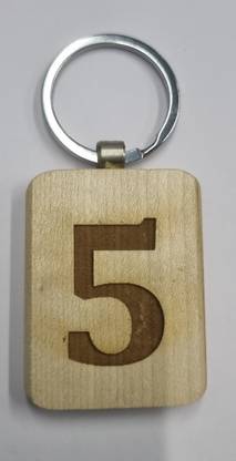 BLESSINGS 5 Number Wooden Key Chain