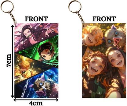 Hariyaali Enterprises LLP Demon Slayer TANJIRO FRIENDS ARE TOGETHER AND HAPPY Unique Style 2 pcs Combo Key Chain