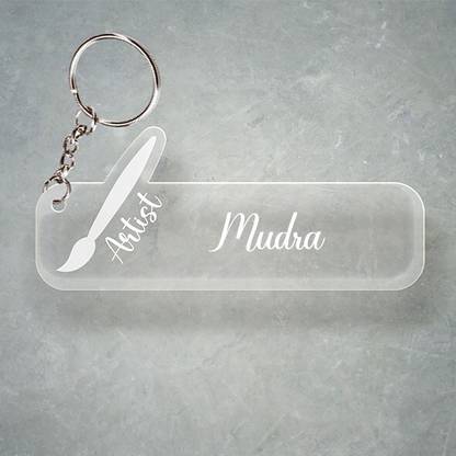 SY Gifts D2 Artist Keychain With Mudra Name Key Chain