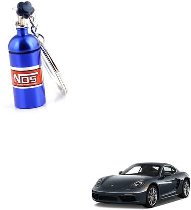 SEMAPHORE NOS Bottle Keychain Pill Box Storage Key Ring Blue for Porsche Cayman Key Chain