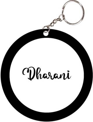 SY Gifts Dharani Name Black Keychain Key Chain