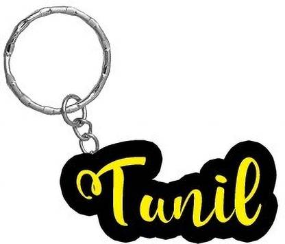 SY Gifts Tunil Name Black Yellow Name Keychain Key Chain