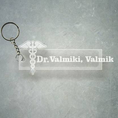 SY Gifts Doctor Logo Desigh With Valmiki, Valmik Name Key Chain