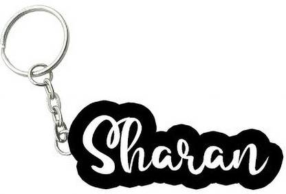 SY Gifts Sharan Black White Name Keychain Key Chain