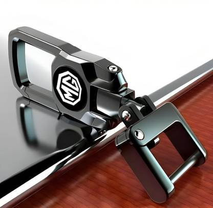 Greenworld Premium Dual Side Logo Keychain For MG Hector/Comet EV/Gloster/Hector Plus Key Chain
