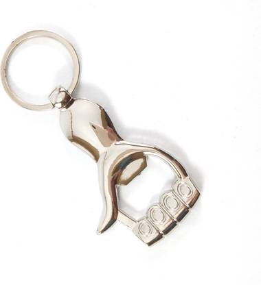 Isk Silver Hand Bottle, Can Opener Keychain Key Chain