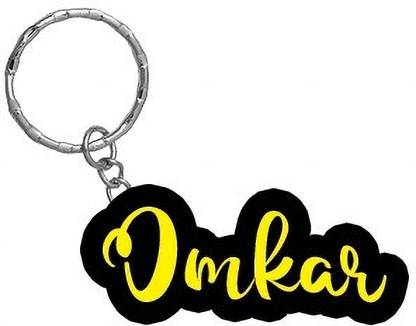 SY Gifts Omkar Name Black Yellow Name Keychain Key Chain