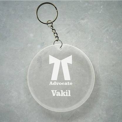 SY Gifts Advocate Logo Desigh With Vakil Name Key Chain