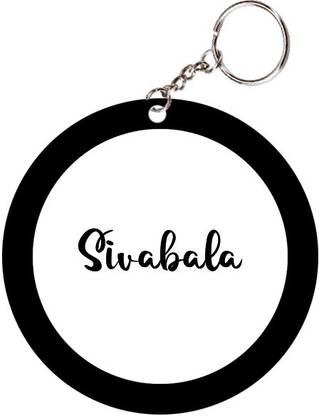 SY Gifts Sivabala Name Black Keychain Key Chain