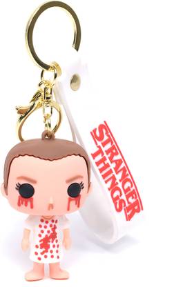 Daiyamondo World Famous Web Series Stranger Things Red Eye White 3D Rubber Keychain Key Chain