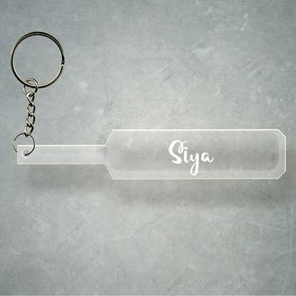 SY Gifts Cricket Bat Logo Design With Siya Name Key Chain