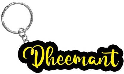 SY Gifts Dheemant Name Black Yellow Name Keychain Key Chain