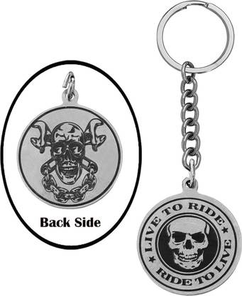 Shiv Jagdamba Skull Head Live To Ride Keychain Bike Home Office Birthday Gift ToFriendsLSK2211 Key Chain
