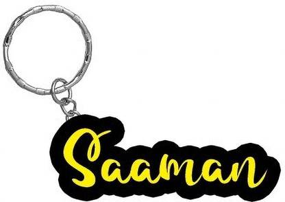SY Gifts Saaman Name Black Yellow Name Keychain Key Chain