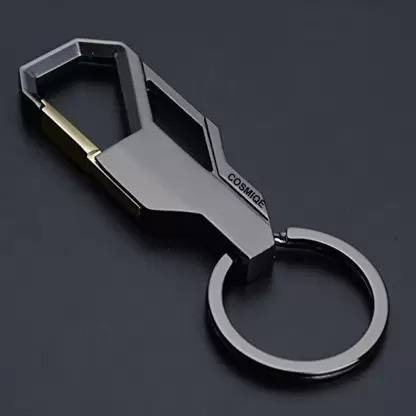 GSV Stainless Steel Car Key Ring Business for Men, Black Key Chain