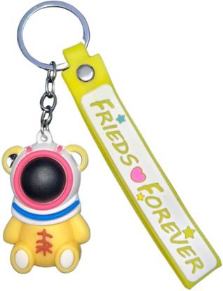 Kks 3D Alien Keychain With Ribbon Key Chain