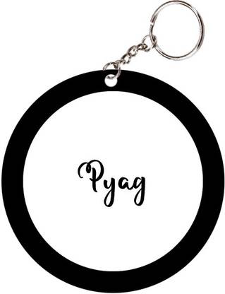 SY Gifts Pyag Name Black Keychain Key Chain
