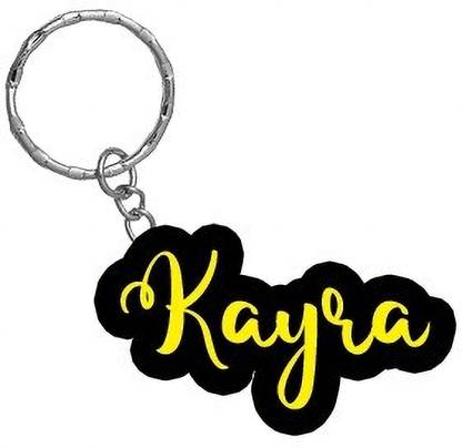 SY Gifts Kayra Name Black Yellow Name Keychain Key Chain