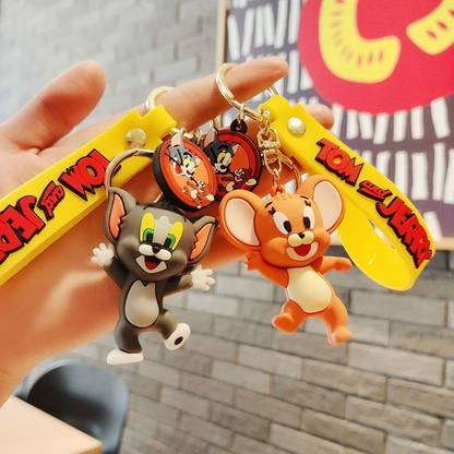 gtrp Tom and Jerry Cute 2 Piece Keychain | Keyring and Bag Hanging hd Key Chain