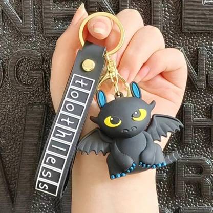 Mubco How to Train Your Dragon Toothless 3D Keychain |Strap Charm & Hook Cartoon Model Key Chain