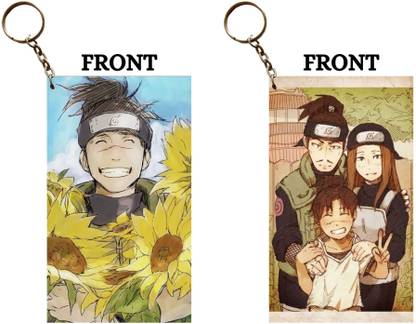Hariyaali Enterprises LLP Naruto IRUKA SENSEI PEACEFUL AND HAPPY FAMILY Unique Style 2 pcs Combo Key Chain