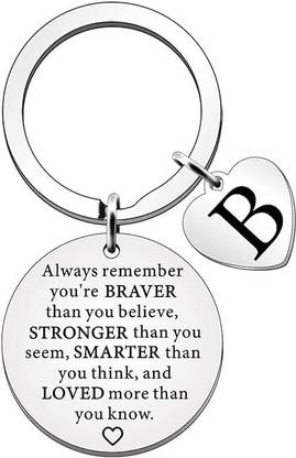 Artisans Crafted Motivational Quote Keychain for Her Key Chain