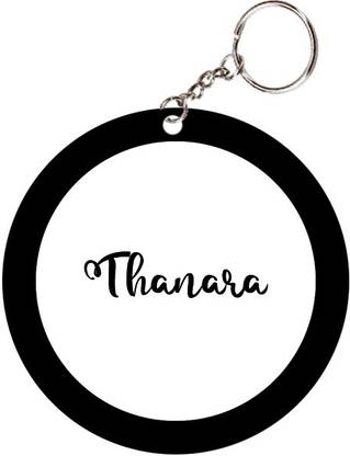 SY Gifts Thanara Name Black Keychain Key Chain