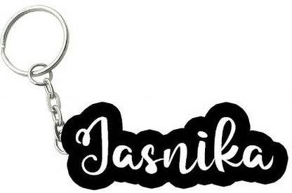 SY Gifts Jasnika Black White Name Keychain Key Chain