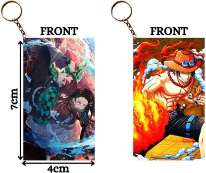Hariyaali Enterprises LLP TANJIRO AND NEZUKO ABOVE THE EARTH X ACE FIRED UP Unique Style 2 pcs Combo Key Chain