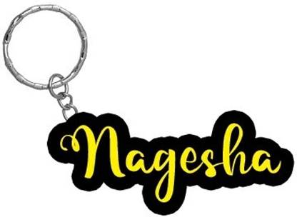 SY Gifts Nagesha Name Black Yellow Name Keychain Key Chain