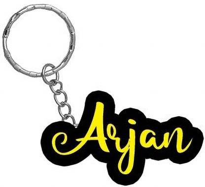 SY Gifts Arjan Name Black Yellow Name Keychain Key Chain