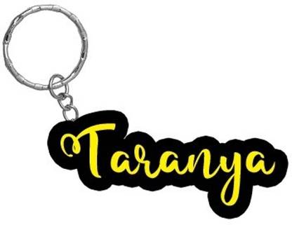 SY Gifts Taranya Name Black Yellow Name Keychain Key Chain