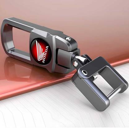 NIVIZEN Heavy Duty Metal Keychain - 360° Rotating Lock, Gun Metal Black Key Chain