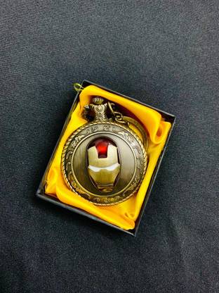 GKM Avengers Iron Man vintage style pocket watch keychain Key Chain