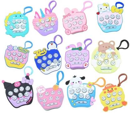veni mall Whack-A-Mole Game Keychain, LED Electronic Mini Hamster Memory Game Toy Key Chain