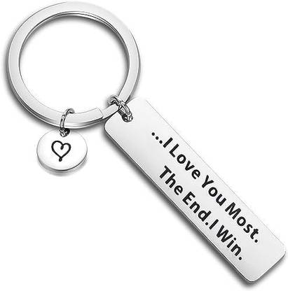 Myurawells I Love You Most The End I Win Keychain Valentines Day Key Chain