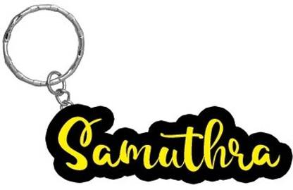 SY Gifts Samuthra Name Black Yellow Name Keychain Key Chain
