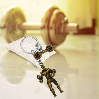 M Men Style Fitness Gym Keychain Bodybuilder Motivational Workout Keychain SKeyCom2024103 Key Chain