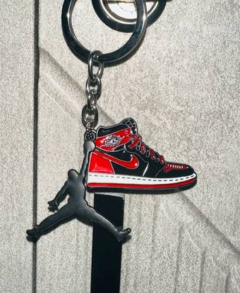 SRG Red Jordan with Black logo Metal Keychain Key Chain
