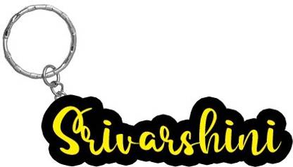 SY Gifts Srivarshini Name Black Yellow Name Keychain Key Chain