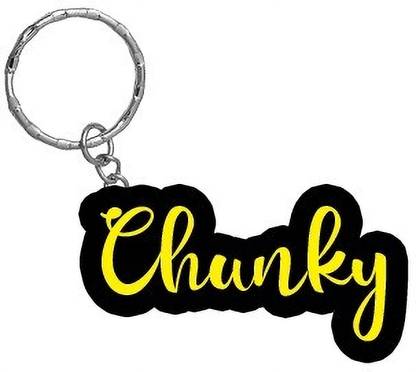 SY Gifts Chunky Name Black Yellow Name Keychain Key Chain
