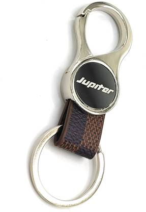Jdp Novelty Round Shape Leather Metal Keychain for jupiter Bike Key Chain